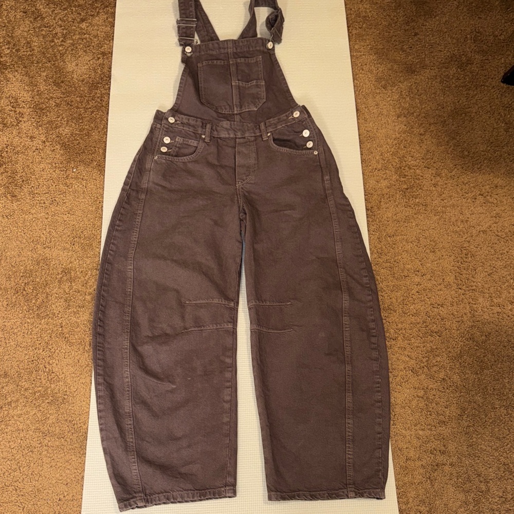 SOLD // Free People Barrel Jean Overalls